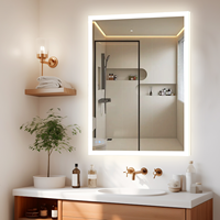 Stock US Vente en gros Livraison directe Miroir de salle de bain intelligent sans cadre rectangulaire