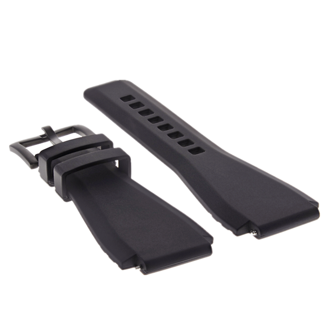 Custom New Design Black Silicone Rubber Strap for Mens Watches