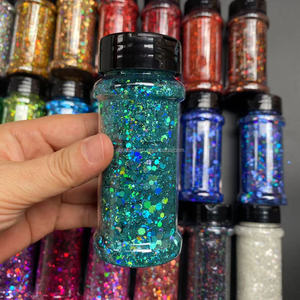 Set Pemoles kuku berkilau, pengilap kuku glitter longgar payet glitter untuk dekorasi rambut wajah mata Tubuh - Product Image 4