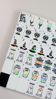 Ensemble de Mahjong Américain de Luxe Noir Halloween Hocus Pocus, 160 Pièces, Tuiles Acryliques Gravées à 2 Couches pour les Rassemblements Saisonniers