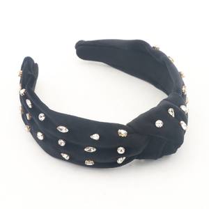 Ventes chaudes velours clair cristal bandeaux pour femmes fête Bling perle bandeau luxe maquillage bandeau - Product Image 3