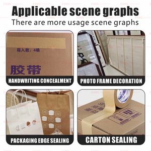 HWK Factory Custom ECOfriendly Recycled <strong>Tape</strong> Plastic-free Kraft Paper <strong>Tape</strong> Suitable for Carton 180 Days No Residue Biodegradable - Product Image 4