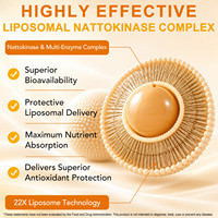 SOLOTREE Enzyme haute puissance 240 Capsules végétales liposomales de Nattokinase pour le soutien nutritionnel cardiovasculaire et la circulation sanguine