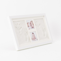 Kit de cadre photo pour empreintes de pieds de bébé nouveau-né, design moderne, logo personnalisé, décoration de la maison, imperméable, pin de Nouvelle-Zélande