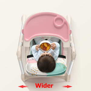 SeaMind 2-in-1 Modern Design Portable Baby Feeding <strong>Chair</strong> Non-Slip <strong>High</strong> Leg Removable Adjustable <strong>Space</strong> <strong>Saver</strong> Plastic Metal Dining - Product Image 3