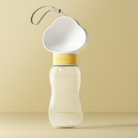 Bouteille d'eau et récipient alimentaire 2-en-1 pour chien, personnalisable avec logo, élégante, anti-fuite, en plastique, portable, 600 ml, qualité alimentaire, pour usage extérieur