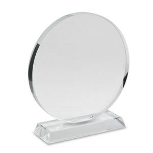 Trofeo Rotondo in Vetro da 120mm con Base da 19mm, Medaglia Stampata UV per Premi e Regali di Benvenuto per Fiere - Product Image 1