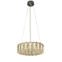 Collection de lustres en cristal de luxe avec prismes en verre texturé et perles de cristal en cascade