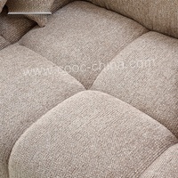 Canapé d'angle en tissu touffeté style moderne, sans cadre, en forme de L, pour salon, ensemble de meubles modulaires compressés sous vide