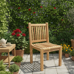 Luxa Lightweight Dining <b>Chair</b>-Modern Design Rugged Teak <b>Wood</b> Comfortable & Durable for Hotel & Park Use - Product Image 6