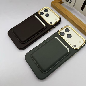 เคสโทรศัพท์หนังแฟชั่น GL010 แบบแม่เหล็ก พร้อมกระเป๋าสตางค์สีเข้าชุด สำหรับ iPhone 11 12 13 14 15 16 17 Pro Max - Product Image 5
