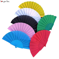 Kipas plastik personalisasi kipas tangan tari besar 33 Cm kipas lipat untuk Tari Flamenco