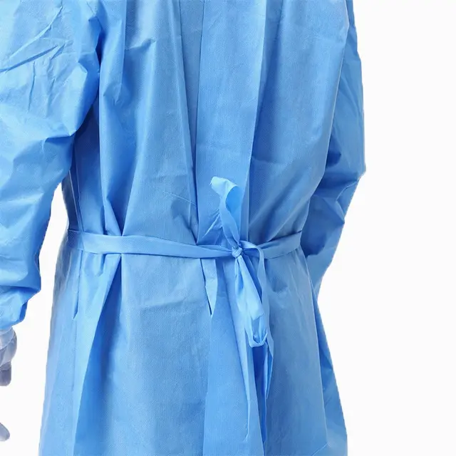 Hospital doctor gown non woven SMS/PP disposal surgical gown