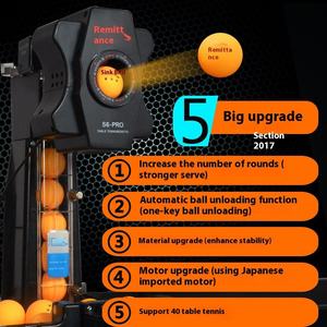 Hui Pang HP-S8-PRO Robot Professionale per Allenamento <span class=keywords><strong>Tennis</strong></span> da Tavolo a Doppia Ruota Motrice Completamente Automatico Portatile 9 Angoli PVC Resistente 30-80 - Product Image 6