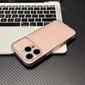 Coque de téléphone givrée grande fenêtre, rose translucide transparente, compatible avec Apple 17/16 Pro Max, pour iPhone 15, coque Corning - Product Image 3