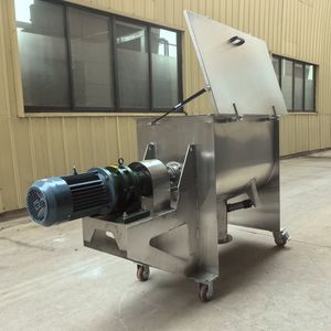 Mezclador de cinta horizontal mortero de arena seca máquina mezcladora de polvo de suelo licuadora de cinta de calefacción eléctrica de acero inoxidable químico - Product Image 2