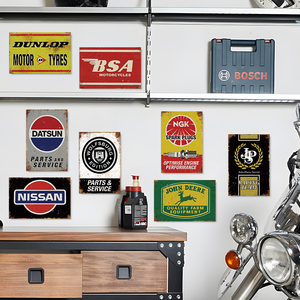 New kim loại thủ công mỹ nghệ bán buôn tùy chỉnh UV in ấn động cơ kim loại dấu hiệu gas tin đăng xe tấm cho trang trí và quảng cáo - Product Image 6