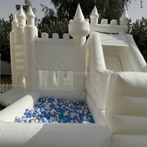 Harga pabrik <span class=keywords><strong>Arena</strong></span> Bermain tiup putih dengan lubang bola bermain lembut untuk anak-anak - Product Image 5