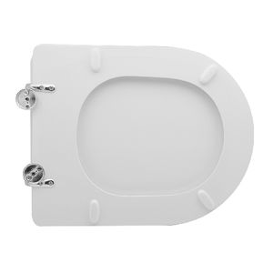 Tapa de Inodoro Gravena Giada con Cierre Suave y Liberación Rápida, Diseño Moderno, Forma Alargada, Hecha de Bambú, Madera, Plástico y Resina de Urea - Product Image 4