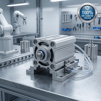 Cylindre pneumatique compact et fin de la série SDA, corps en aluminium, double action, actionneur linéaire pour l'automatisation industrielle