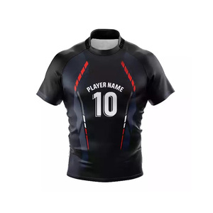 Maillots de rugby personnalisés de haute qualité, respirants, à séchage rapide, tissu anti-humidité, maillot d'équipe avec logo, numéros et noms - Product Image 2