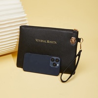 Accessoire de mode léger nouveau décontracté mode PU en cuir souple fête pochette grande capacité téléphone sac portefeuille porte-monnaie