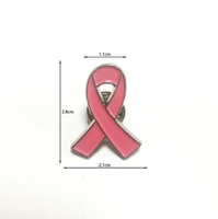 Épinglette officielle de sensibilisation au cancer du sein avec ruban rose Épinglettes en émail avec ruban rose