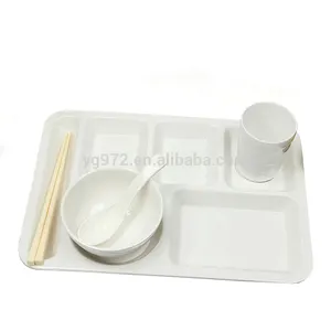 261-2 / 6014 factory wholesale 100% melamine school canteen lunch trays
