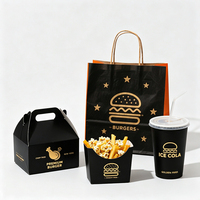 Boîte d'emballage personnalisée pour frites à emporter, conteneur pour restauration rapide, boîte pour poulet frit, nuggets, chips, pop-corn, ensemble de contenants alimentaires