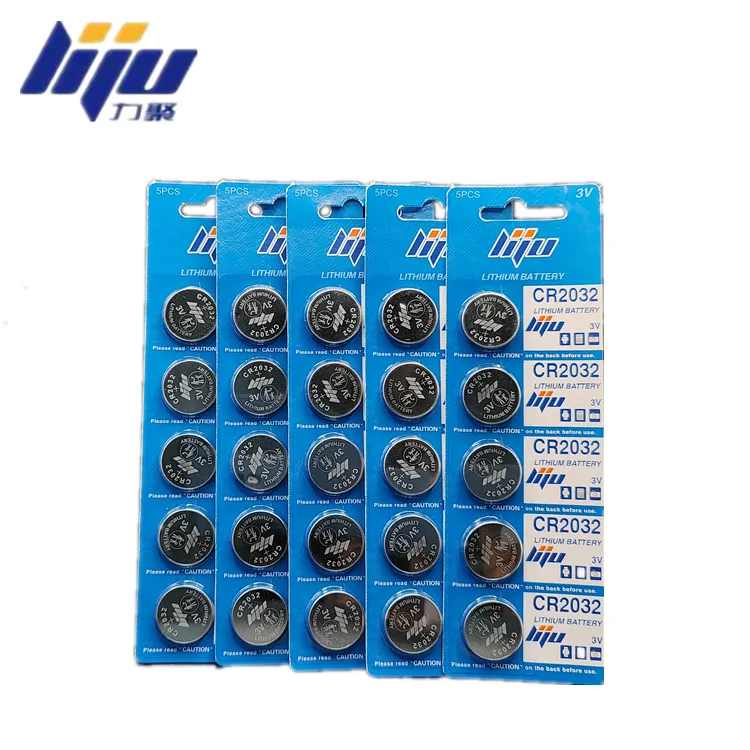 Venta caliente barato 5 blister Pack CR2032 CR2025 CR2016 Batería 3V Botón de litio Batería de moneda para llave de coche