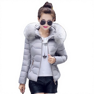 Blouson coupe-vent à capuche pour homme, veste chaude à fermeture éclair courte, grand col, en polyester, à la mode, M–XXL, automne et hiver - Product Image 2