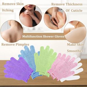 ถุงมือไนลอนห้านิ้วสำหรับนวดกำจัดผิวที่ตายแล้วถุงมือขัดผิวกายถุงมือขัดผิวกายถุงมืออาบน้ำ - Product Image 2