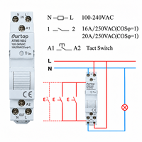 Interrupteur intelligent ATMS1602, universel, contrôle par application IOS Android, Wifi, minuterie, mini-interrupteur intelligent électronique, rail DIN, Wifi 2.4ghz, 2300W