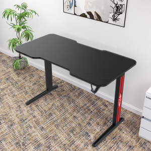 Simple Century <strong>100cm</strong> Modern Large Ergonomic Wood Computer <strong>Desk</strong> for Home Office Black Durable with Headphone Hook and Cup Holder - Product Image 2