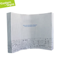 Support de toile de fond portable en aluminium incurvé, tissu tendu 75cm*75cm, impression par transfert thermique, montage en 5 minutes
