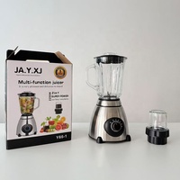 Licuadora Profesional de Cocina, de Acero Inoxidable Resistente, Eléctrica, para Jugos de Frutas Frescas, 2 en 1, Licuadora y Exprimidor con Jarra de Vidrio