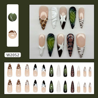 Matériaux de haute qualité, style français INS, 24 pièces, ongles pressés fabriqués à la machine, durables, portables, faux ongles pour la vente en gros