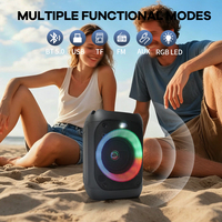 Enceinte portable LED RGB 1407 pour home cinéma, fêtes, utilisation extérieure, karaoké, ordinateur et téléphone portable avec fonctions de scène