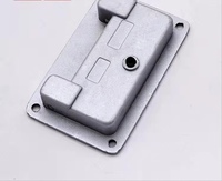 Poignée de boîte à outils de serrure industrielle argentée galvanisée en alliage d'aluminium en alliage de zinc Boîte en carton emballée en fer intégré