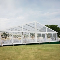 Magnifiques tentes à toit transparent polyvalentes, spacieuses, élégantes et durables en PVC transparent pour fêtes, mariages et événements.