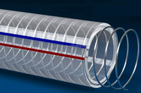 Tuyau flexible en PVC renforcé de fil d'acier spiralé haute pression transparent de 8 mm de diamètre intérieur, usage agricole, épaissi, conforme à la norme ISO