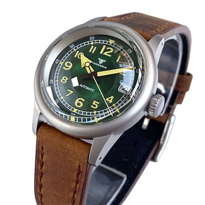 Tandorio Montre automatique pour homme 36mm bombé saphir cristal NH35 Mouvement noir vert <span class=keywords><strong>cadran</strong></span> 20ATM étanche - Product Image 2