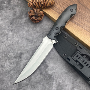 Couteaux à lame fixe de survie à Offre Spéciale manche vert couteau d'autodéfense couteau de chasse lame fixe - Product Image 5