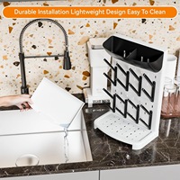 Support de séchage pour biberons 3 niveaux, 24 biberons, vertical, mural ou sur comptoir, sans BPA, avec paniers de rangement pour brosses - Vente chaude