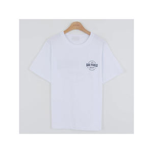 Suministro de fábrica, camiseta con letras de buena calidad, camiseta de manga corta redonda con letras de algodón Unisex hecha en Corea a la moda - Product Image 1