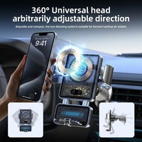 Chargeur de voiture sans fil sécurisé 66W avec support de téléphone fixe stable et contrôle tactile pour téléphones portables et voitures électriques