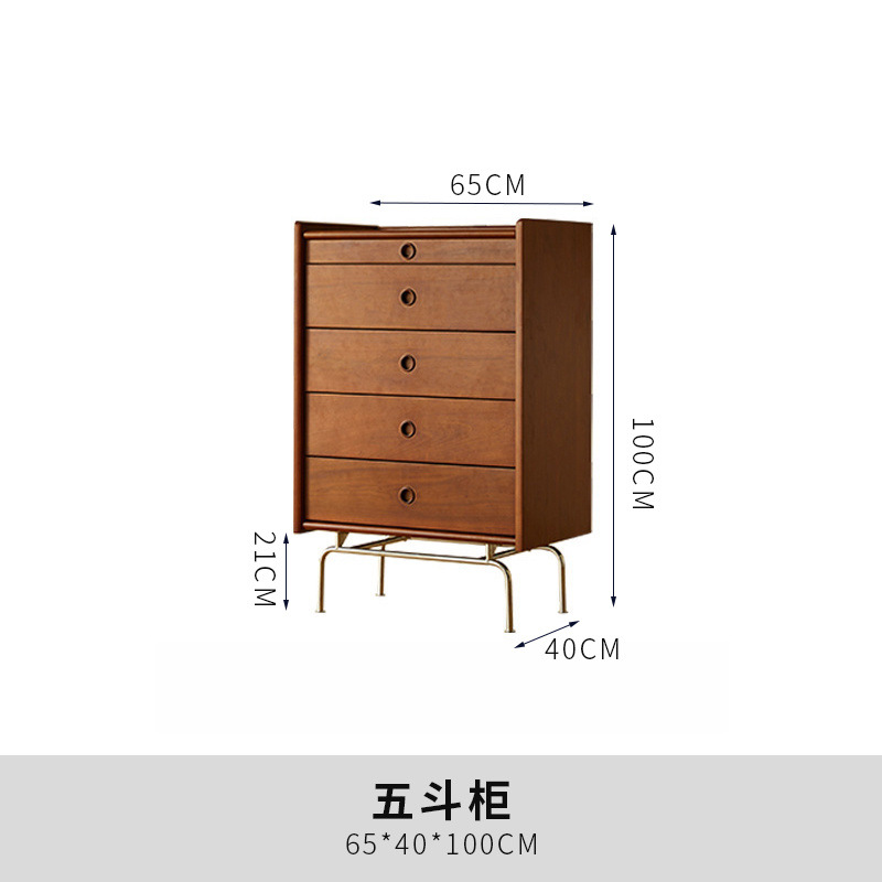 ยาว 65 ซม. x กว้าง 40 ซม. x สูง 100 ซม. ตู้ห้าลิ้นชัก