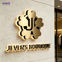 Letras LED 3D de Acero Inoxidable con Halo Inverso, Hechas a Medida, de Alta Calidad, para Logotipos Comerciales de Pared, Decoración Interior para Negocios