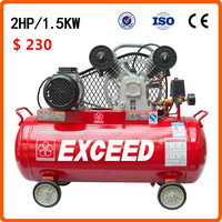 Compresor de Aire de Pistón Reciprocante APCOM de 1.5KW/2HP, 8 bar, Refrigerado por Aire, Compresores de Aire Industriales Portátiles para Taller y Garaje