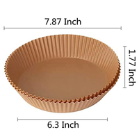 Ventes d'usine 100 pièces/boîte Papier sulfurisé pour friteuse à air antiadhésif Biodégradable Imperméable Anti-graisse Haute température Alimentaire